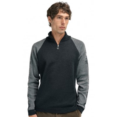 Dale of Norway - GEILO Men's Sweater in Merino Wool, Dark Charcoal